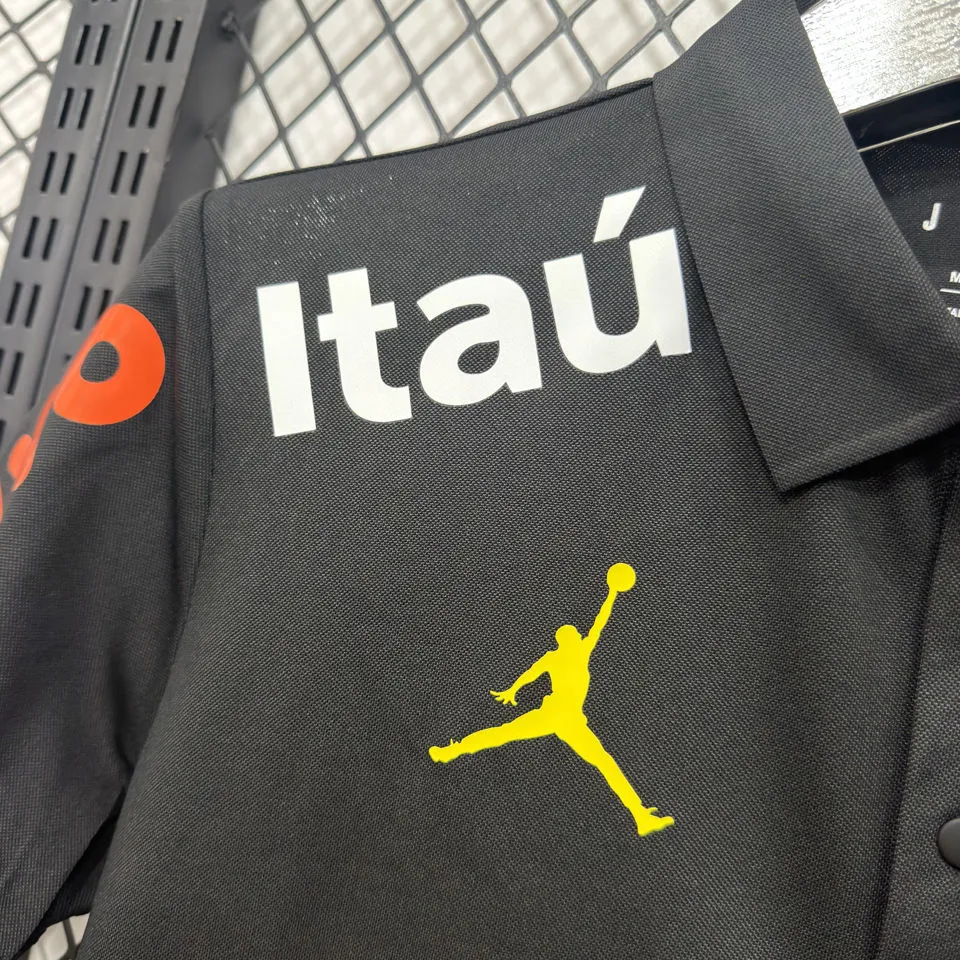 2026/27 Brazil Black Casual Pure Cotton POLO T-Shirt 肩膀字白色