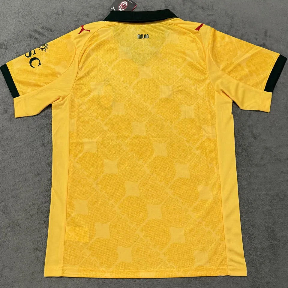 GIMENEZ #7 AC Milan Third Yellow Fans Soccer Jersey 2025/26