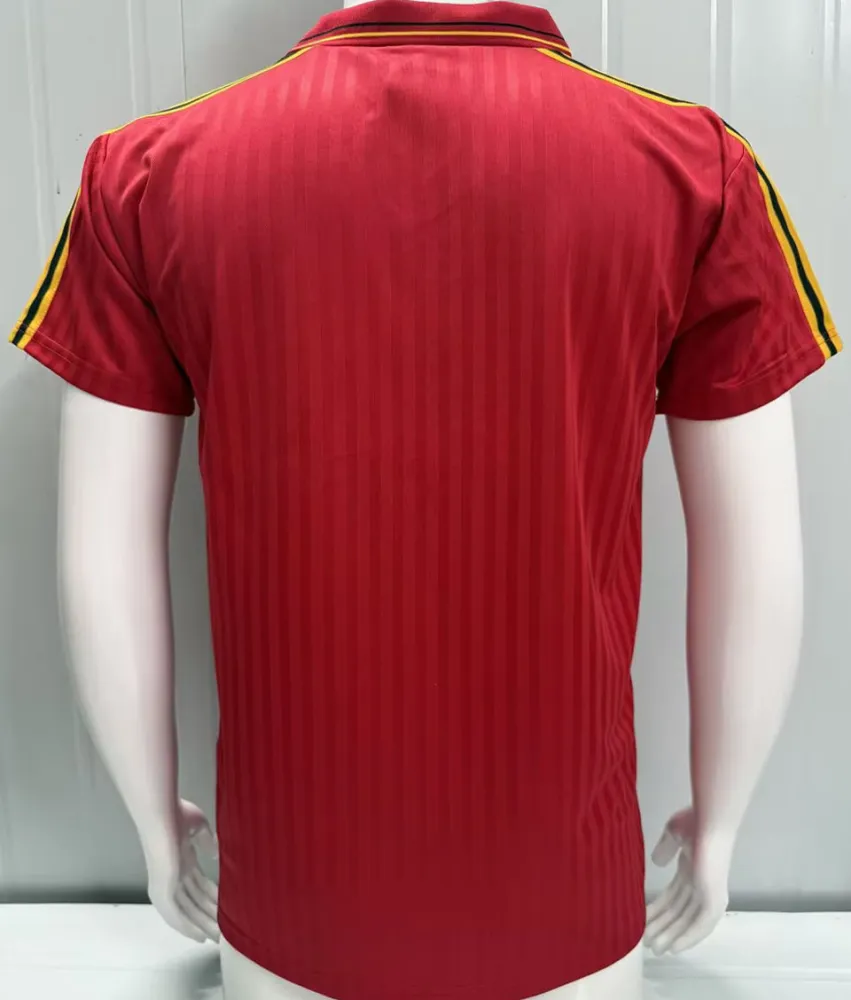 1990 Belgium Home Red Retro Soccer Jersey