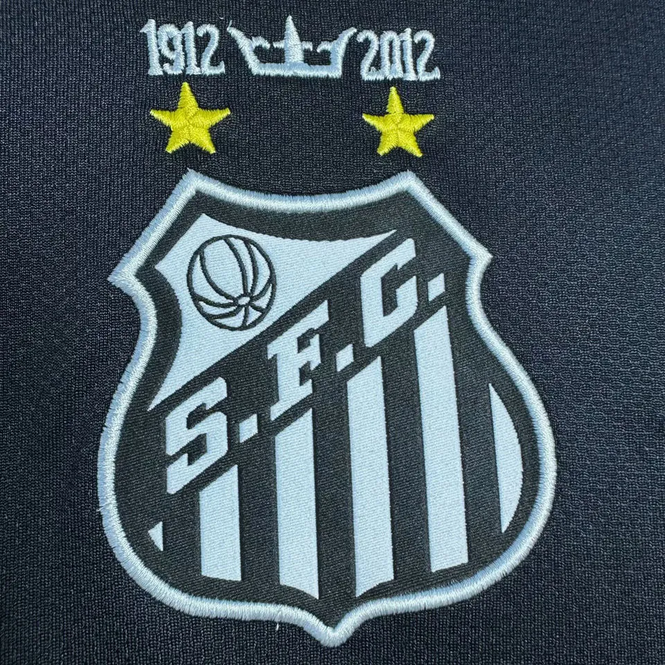2012/13 Santos Black Retro Long Sleeve Soccer Jersey