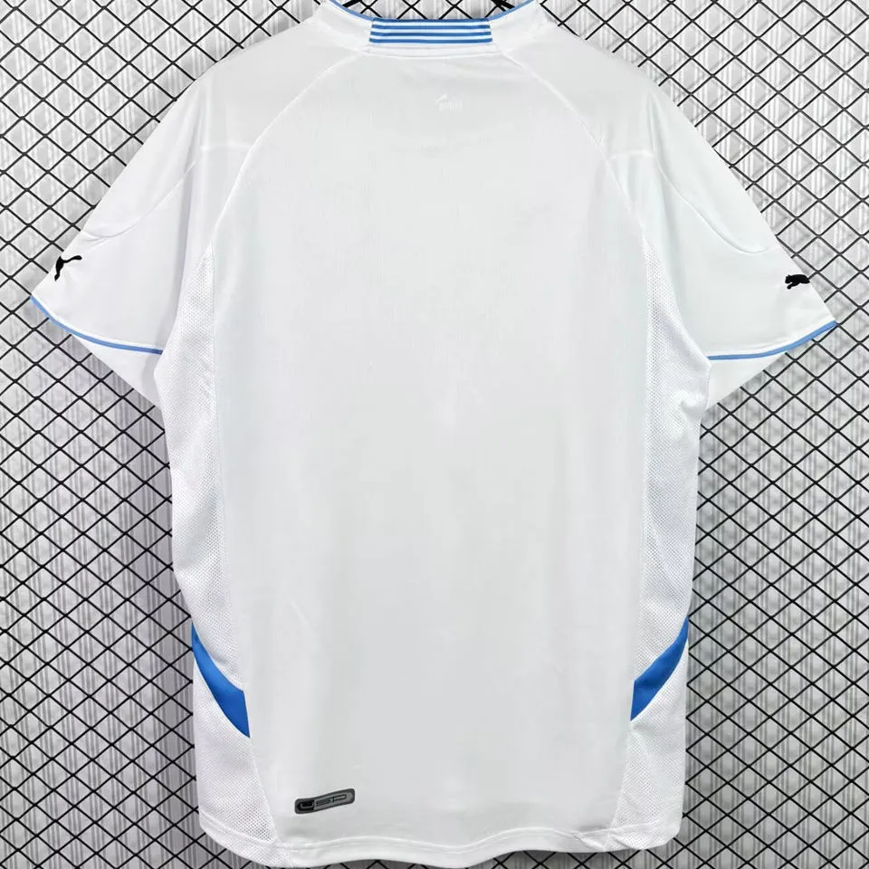 2010 Uruguay Away White Retro Soccer Jersey