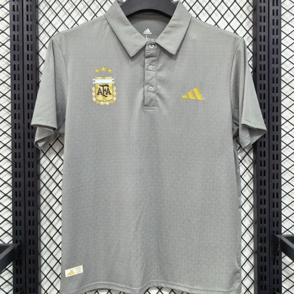 2026/27 Argentina Casual Quick Drying POLO T-Shirt    兰灰色