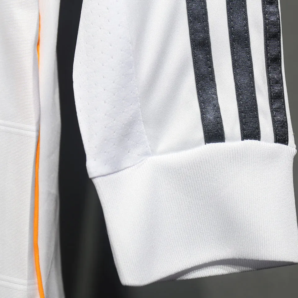 2013/14 RM White Home Retro Player Version Long Sleeve Soccer Jersey 球员版