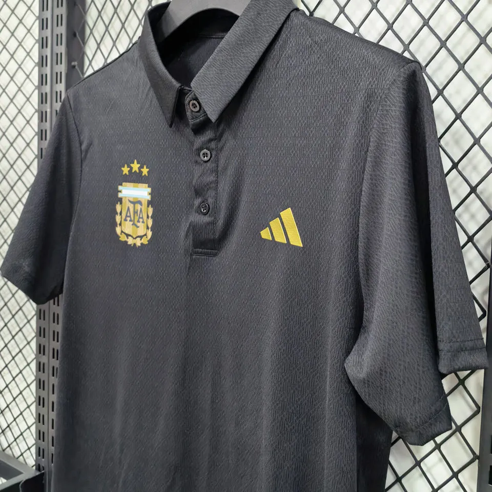 2026/27 Argentina Casual Quick Drying POLO T-Shirt    黑色