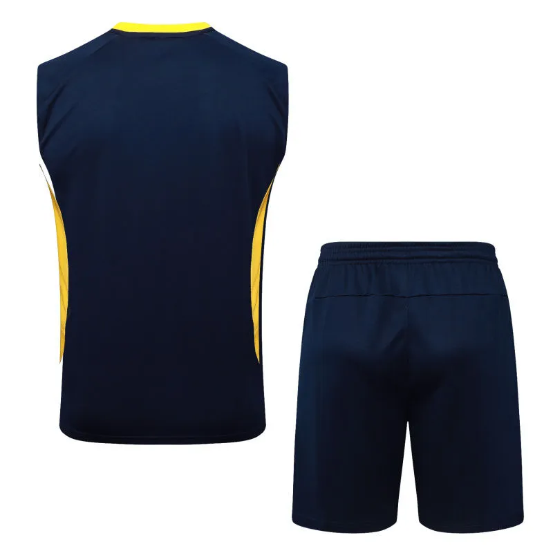 2025/26 Santos Dark Blue Vest Training Jersey(A Set)