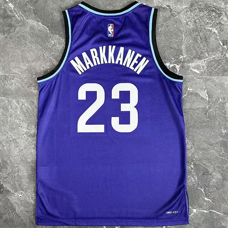 2026 Jazz MARKKANEN #23 Purple NBA Jerseys