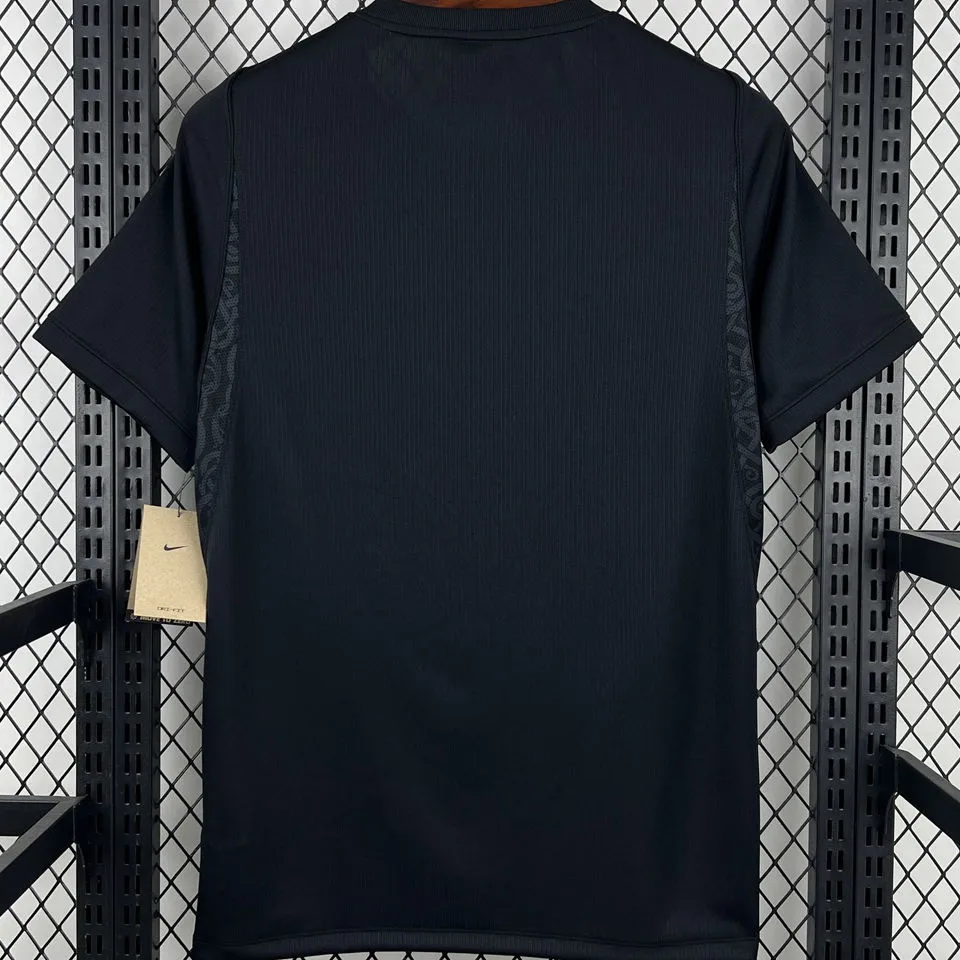 2026/27 Norway Away Black Fans Soccer Jersey  (Have Right Patch 有右臂章 白底黑字）