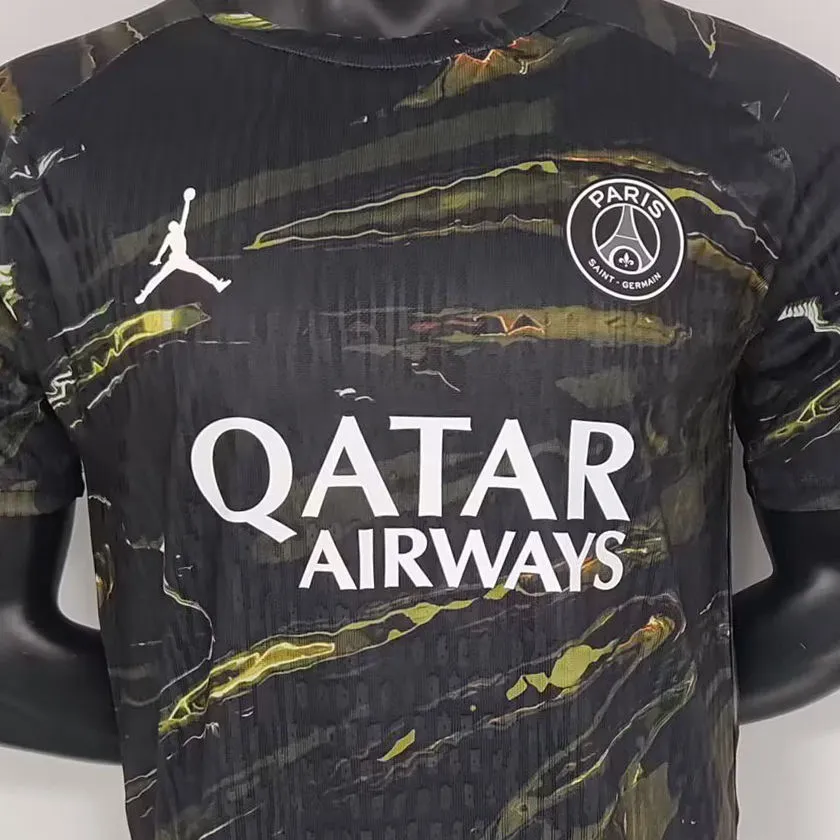 D.Doué #14 PSG x Labubu Dark Night Edition Black Player Version Jersey 2025/26 拉布布字体