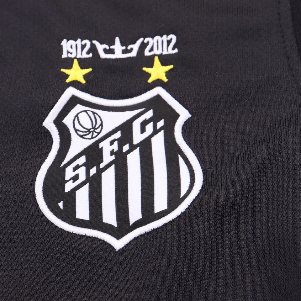 2012/13 Santos Black Retro Kids Soccer Jersey