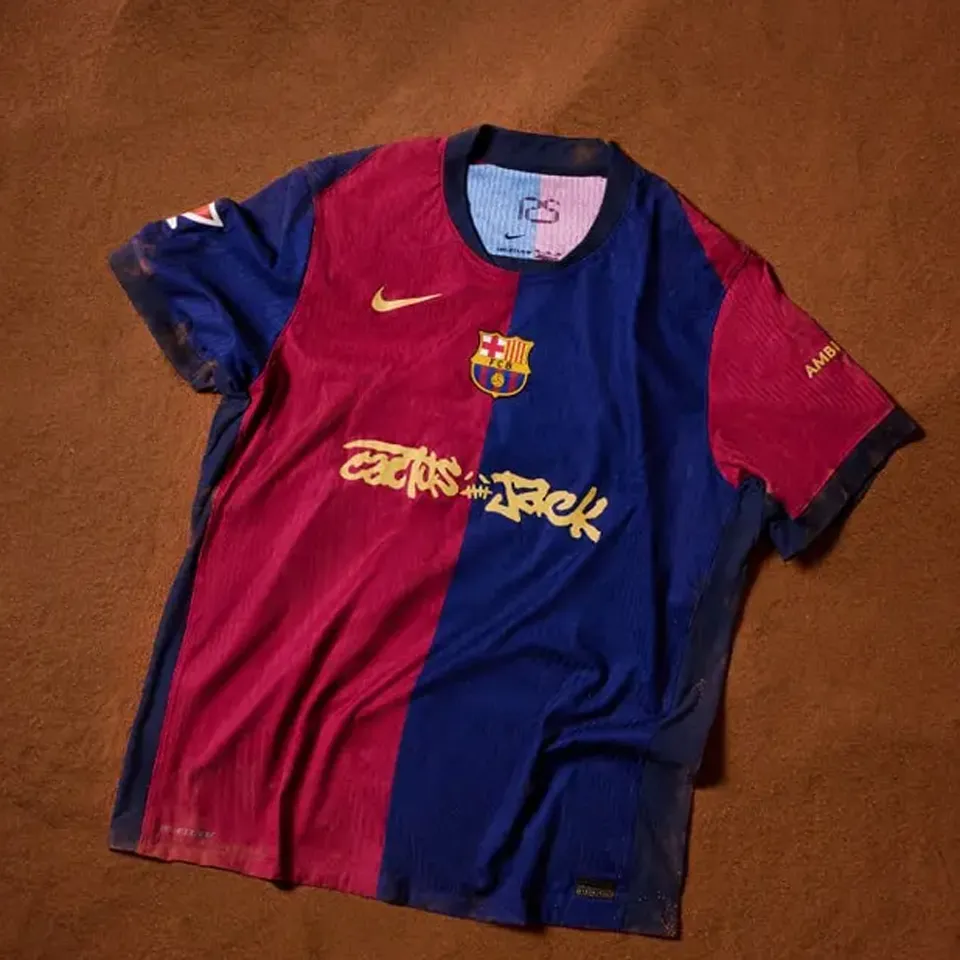 2024/25 BA x Travis Scott Home Player Version Long Sleeve Soccer Jersey 长袖 球员版 胸前 新 广告