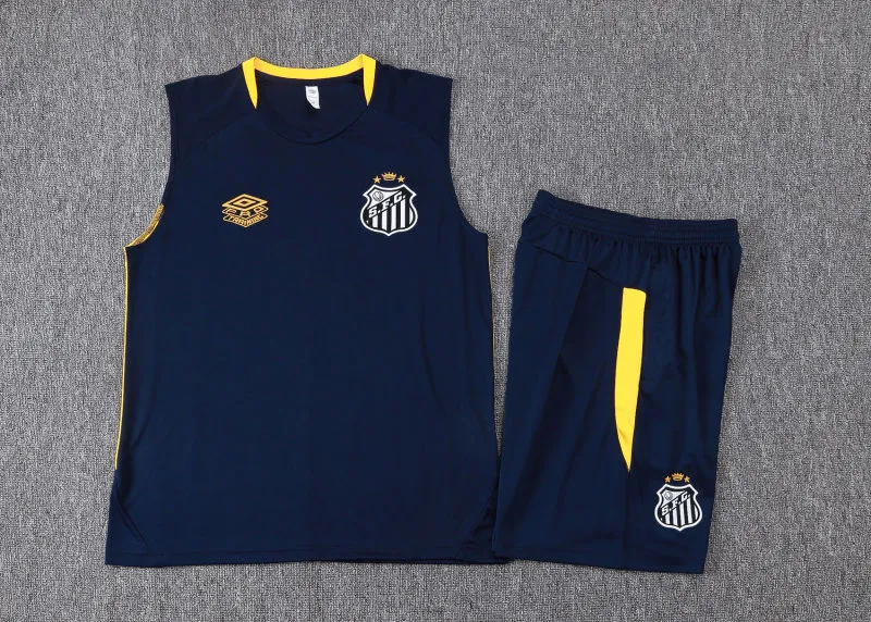 2025/26 Santos Dark Blue Vest Training Jersey(A Set)