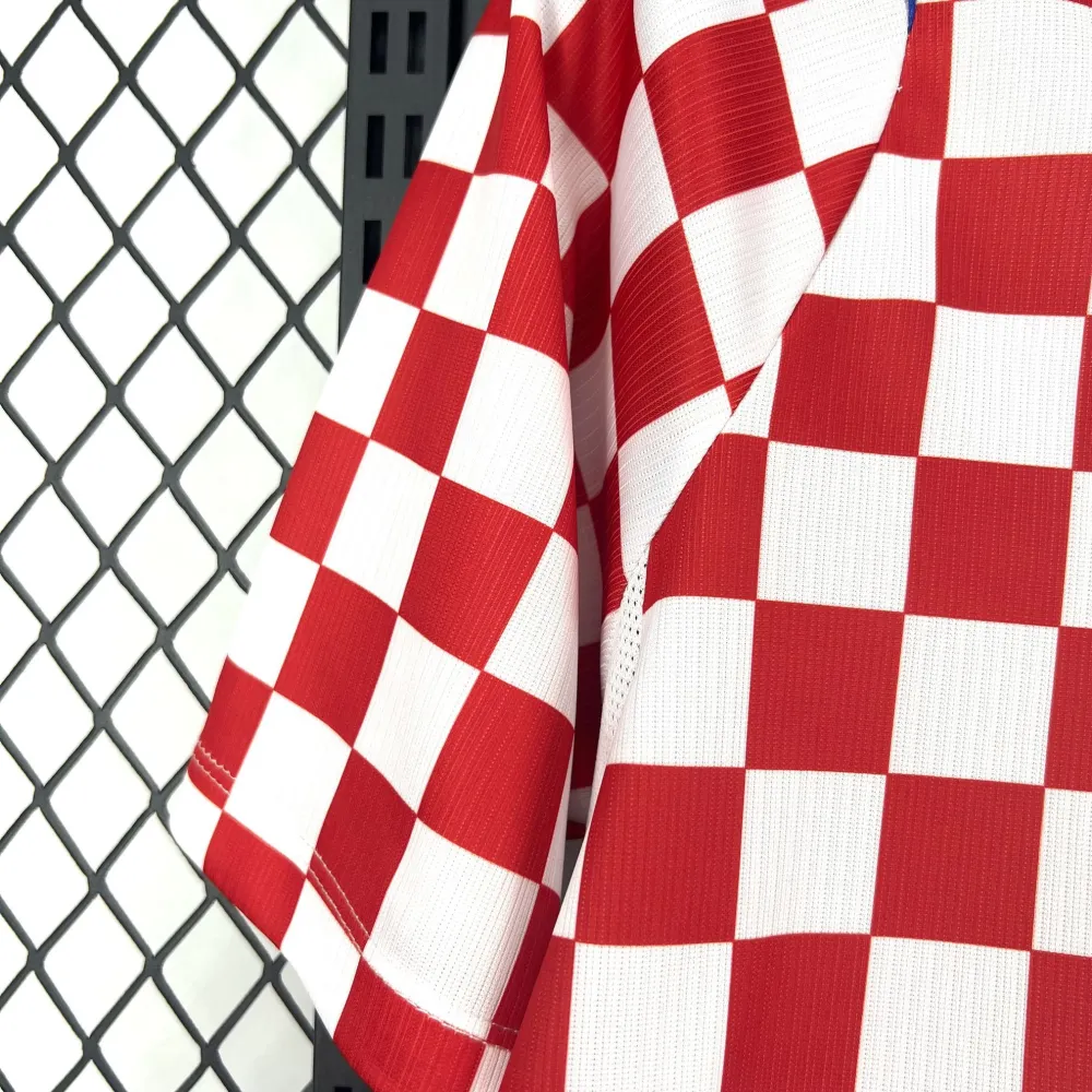 2026/27 Croatia Home Fans Soccer Jersey (Have Right Patch 有右臂章 黑底白字）