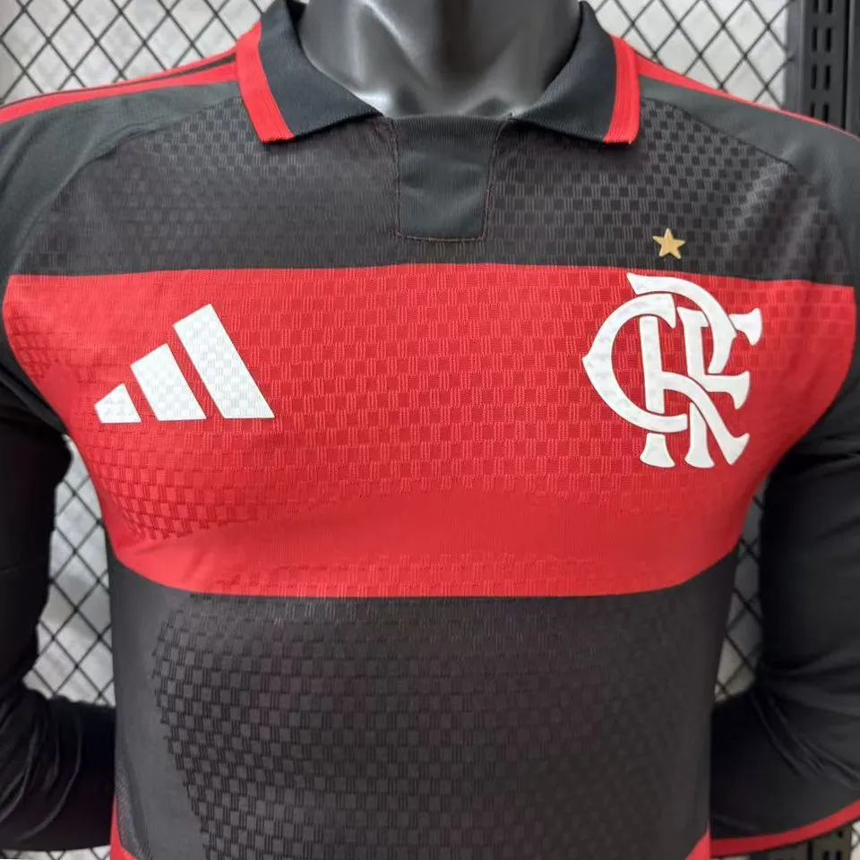 2026/27 Flamengo Home Player Version Long Sleeve Soccer Jersey