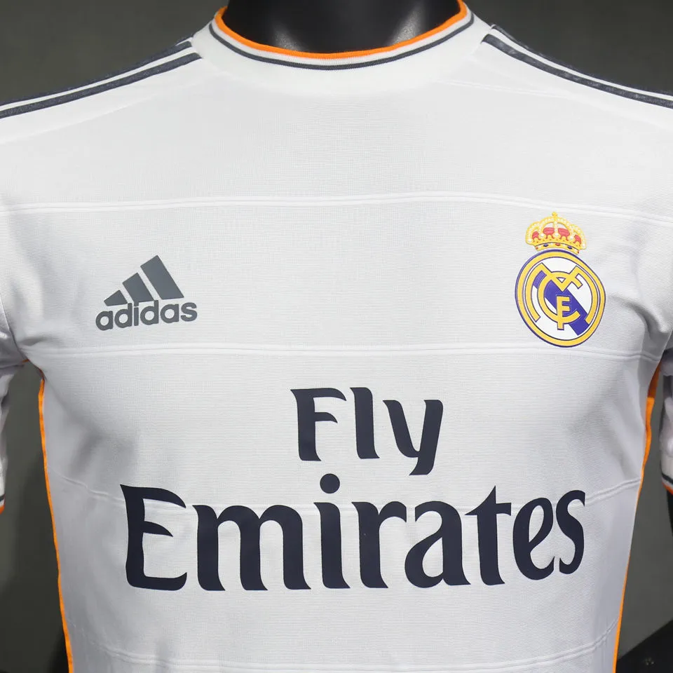 2013/14 RM White Home Retro Player Version Soccer Jersey 球员版