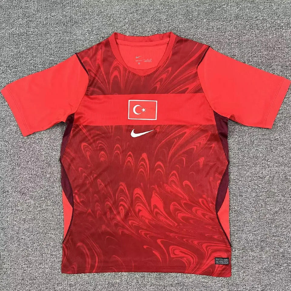 2026/27 Turkey Away Red Fans Soccer Jersey  (Have Right Patch 有右臂章 白底黑字）