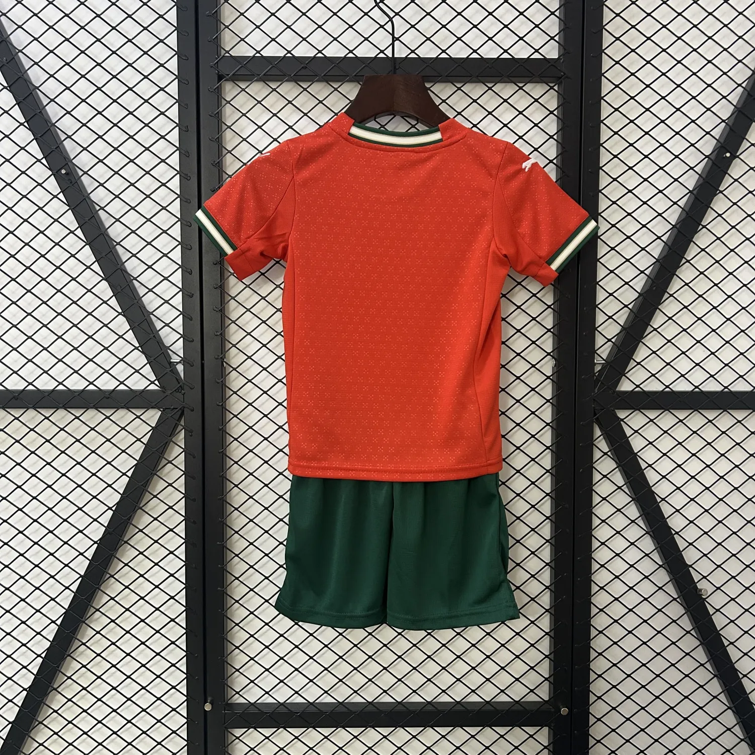 2025/26 Portuga Home Red Kids Soccer Jersey detail image