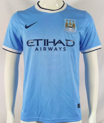 2013/14 Man City Home Blue Retro..