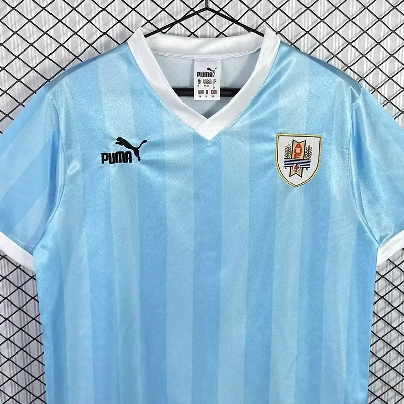1990 Uruguay Home Retro Soccer Jersey detail image