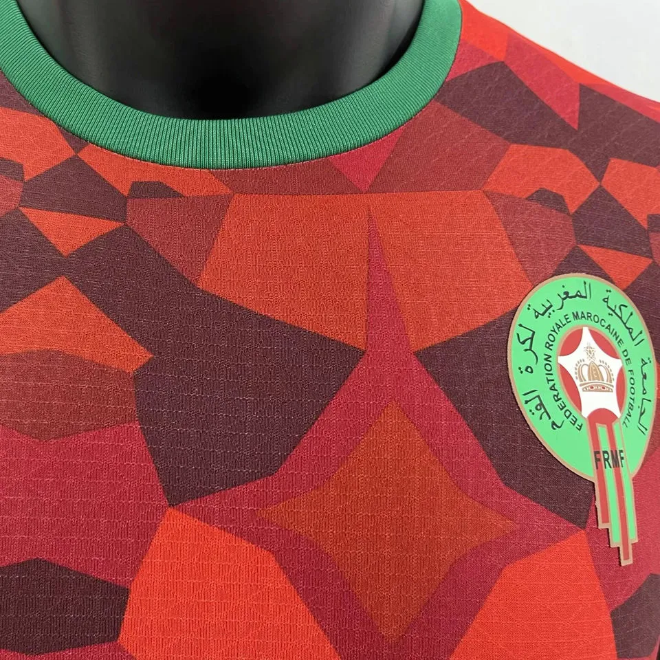 2023/24 Morocco Home Red Player Version Jersey detail image