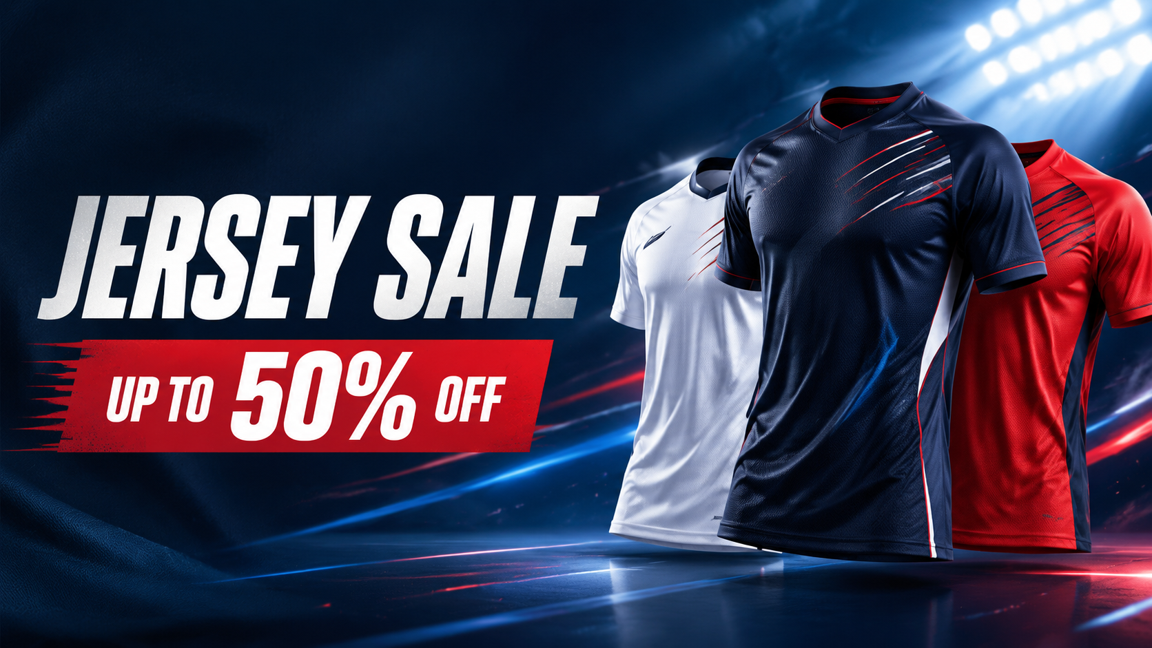 Jersey sale, up to 50 percent off